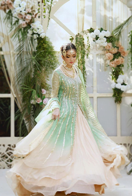 ORGANZA GOWN MINT GREEN
