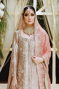 ROSE GOLD BRIDAL CORAL DUPATTA